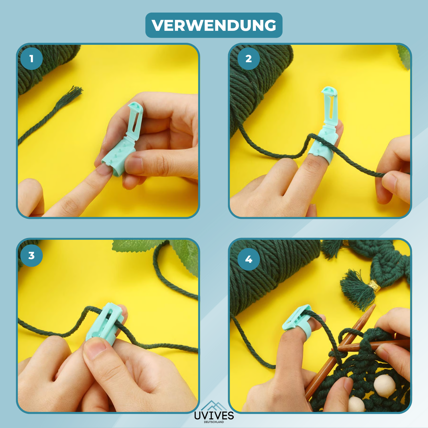 2+3 GRATIS | EasyThread™ – Der Garnführungsring für entspanntes Stricken