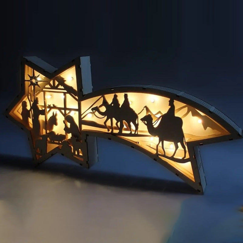 StarWood™ - LED-Weihnachtssterne aus Holz [Letzter Tag Rabatt]