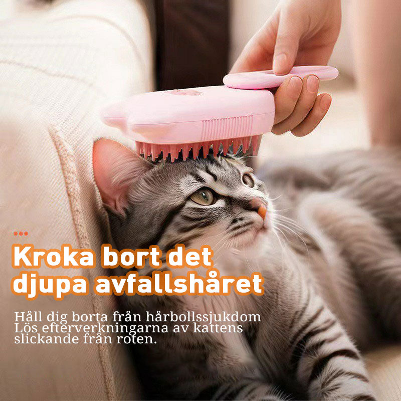 PurrMist – Die sanfte Dampf-Bürste für glückliche Katzen!