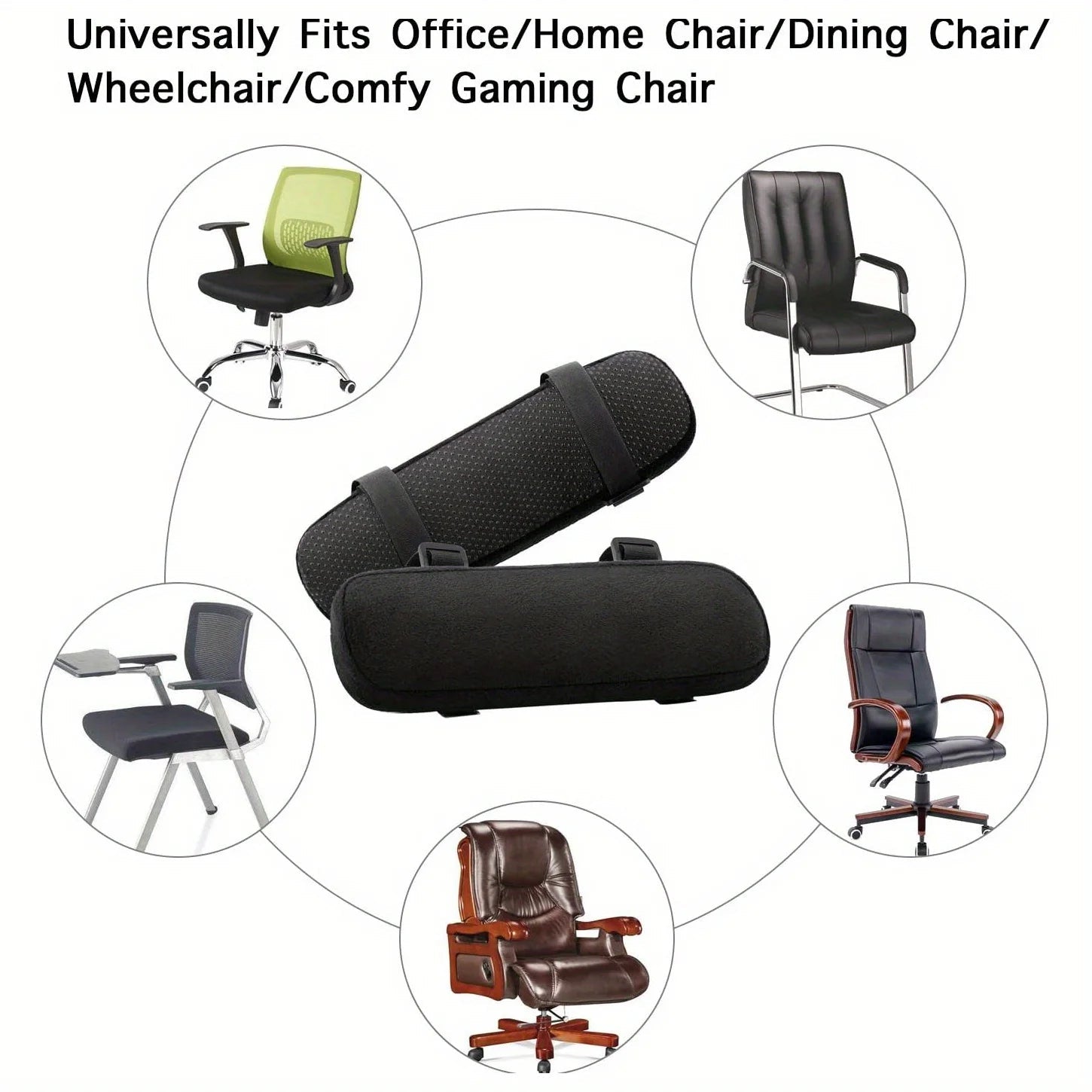 Memory-Schaum Armlehnenkissen | Ergonomische Ellenbogenstütze und Druckentlastung | Abnehmbarer Samtbezug | Ergoflair