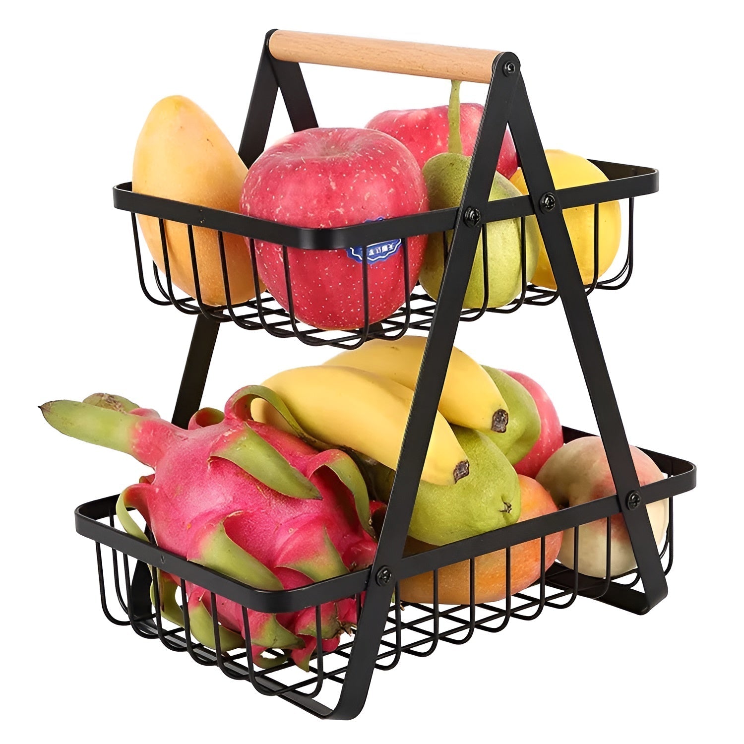 FruttaTier | 3-Etagen Obstkorb | Platzsparend & Modern | Pulverbeschichtetes Metall