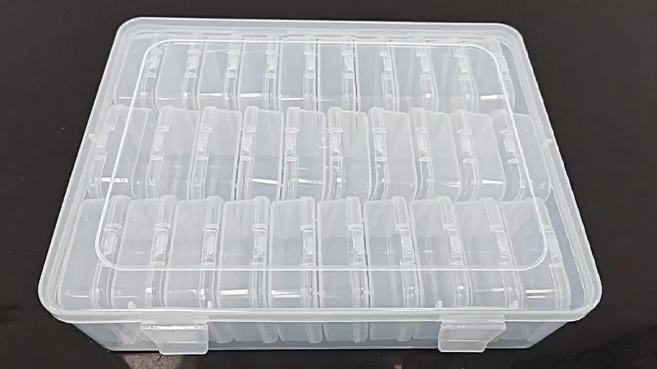 BeadBoxx | Organizer-Set | 30 transparente Mini-Boxen, kompakt & mobil | Für Perlen, Schmuck & Bastelzubehör