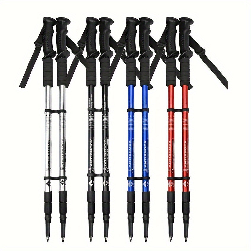 HikerMax Trekking Poles | Verstellbar & Stoßdämpfend | Leichtes Aluminium | 65–135 cm