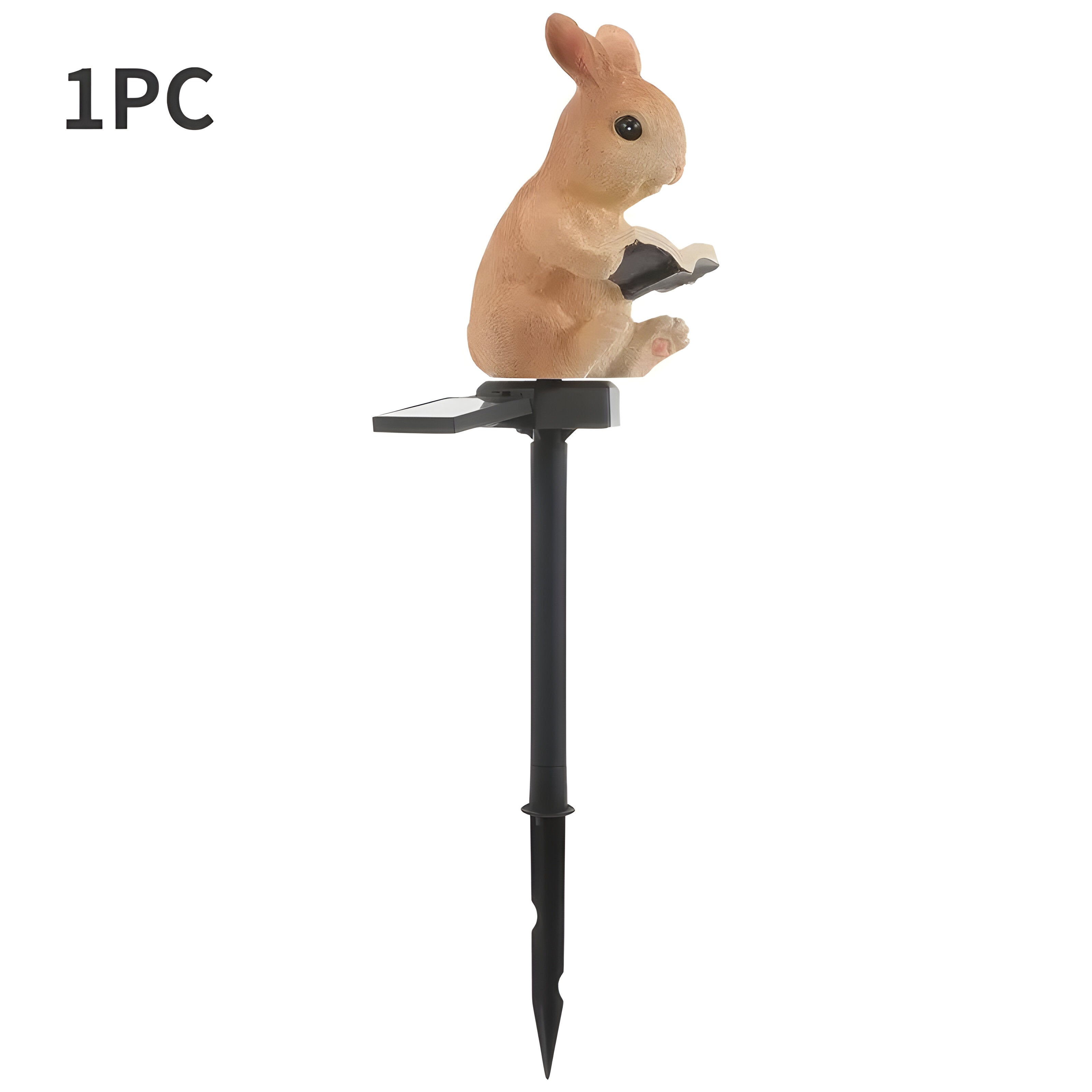 LumiHare Solar Gartenleuchte | Lesender Hase Figur mit LED | Wetterfest & Langlebig | Für Garten, Terrasse & Balkon