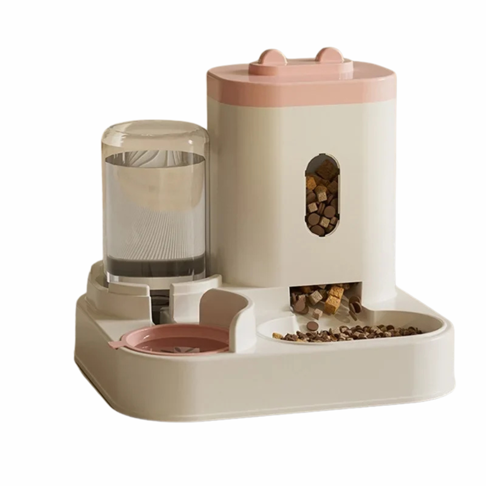 PawLuxe Automatischer Futterspender | Doppelte Futter- und Wasserspender | Große Kapazität | Hygienisch & Kippfest