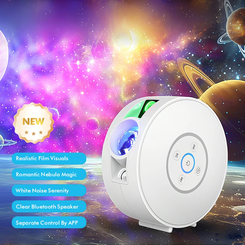 Nebuligh Smart Galaxy Sternprojektor | Sprach- & App-Steuerung | 16 Millionen Farben | Musikmodus & Timer | Kompatibel mit Alexa & Google Home