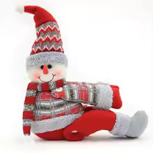 HollyHug | Weihnachtsvorhang-Bindebänder | Schneemann, Weihnachtsmann & Rentier Designs | 46×14 cm