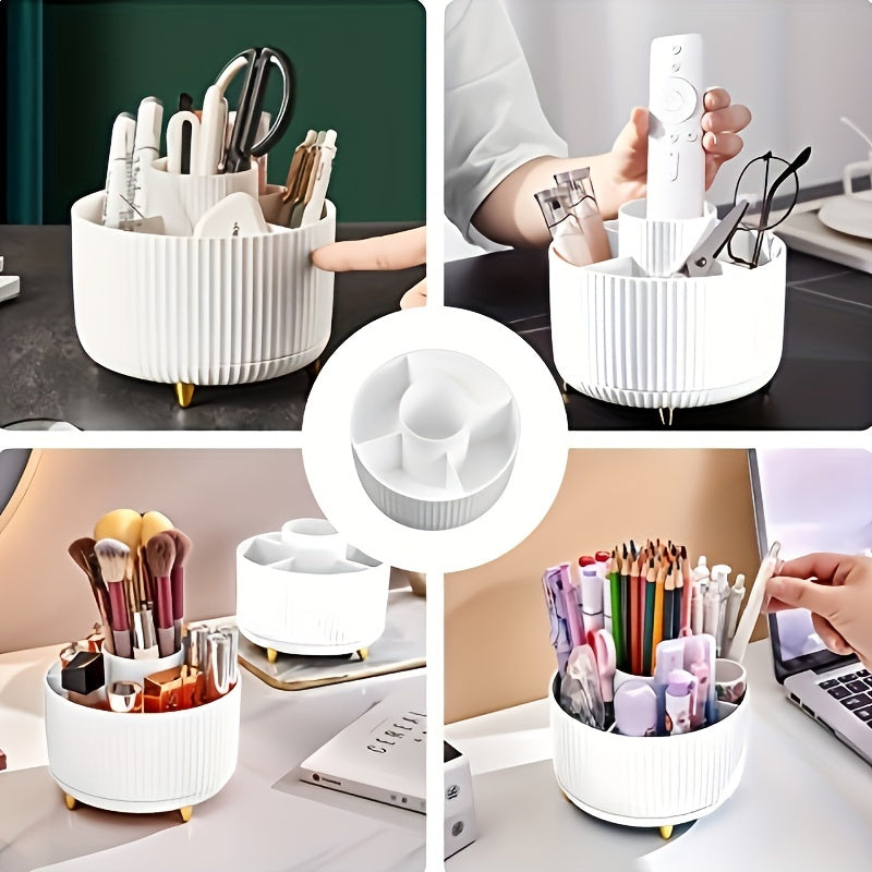 OrbiLux | 360° Drehbarer Make-up Organizer | Platzsparend & Stabil | Vielseitige Aufbewahrung | Elegantes Design