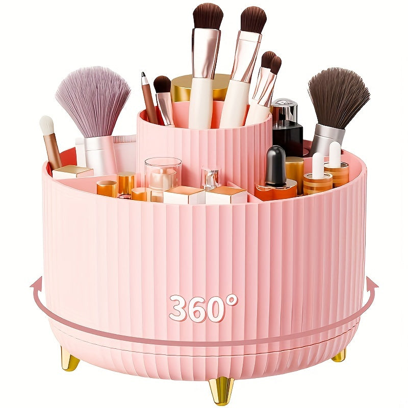 OrbiLux | 360° Drehbarer Make-up Organizer | Platzsparend & Stabil | Vielseitige Aufbewahrung | Elegantes Design