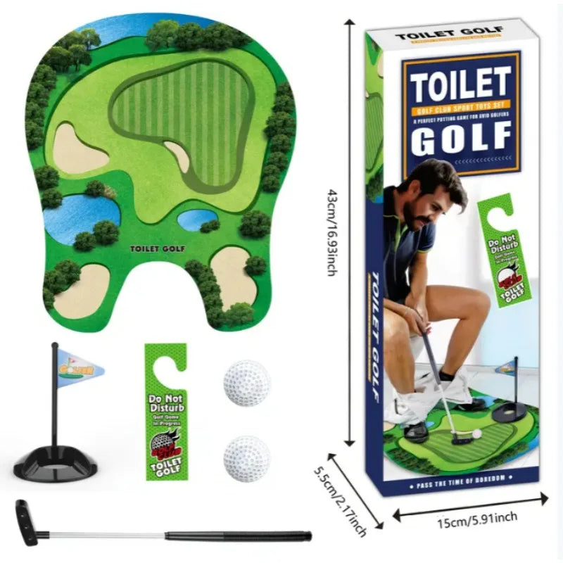Toiletten-Golf-Set | Humorvolles Mini-Golf-Badezimmer-Spiel | Ideales Geschenk für Männer | Golfinity