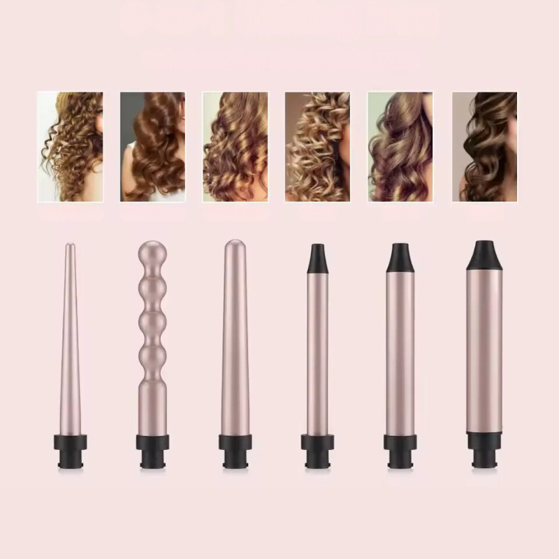 Lockèra Curler-Set | 6 Stylingaufsätze | Schnellaufheizung | Kompakt & Reisefreundlich