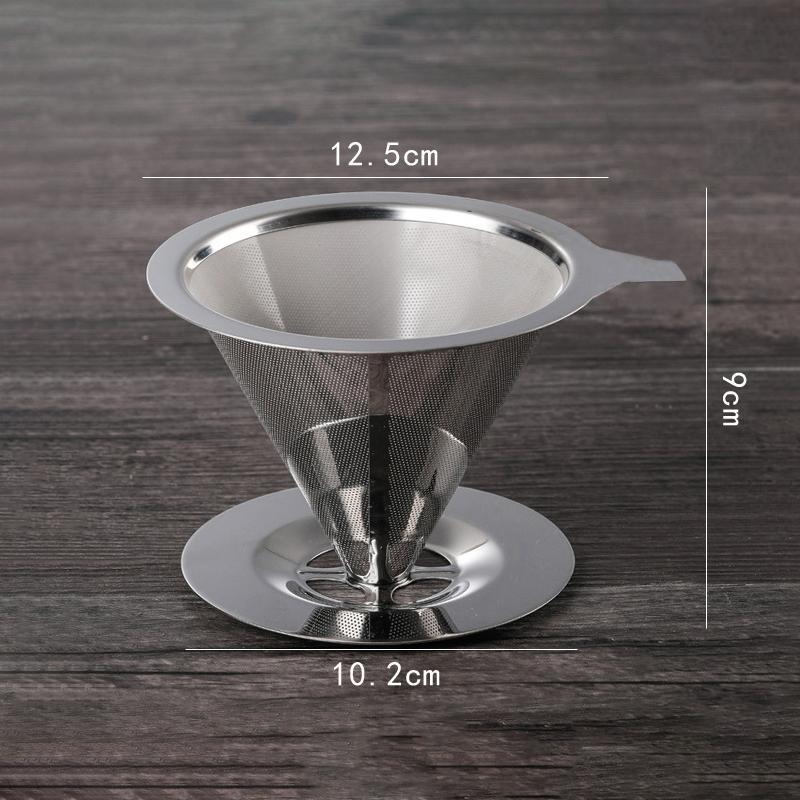 Kafélio PureSteel | Edelstahl Kaffeefilter | Wiederverwendbar | Ø 11,5–12,5 cm