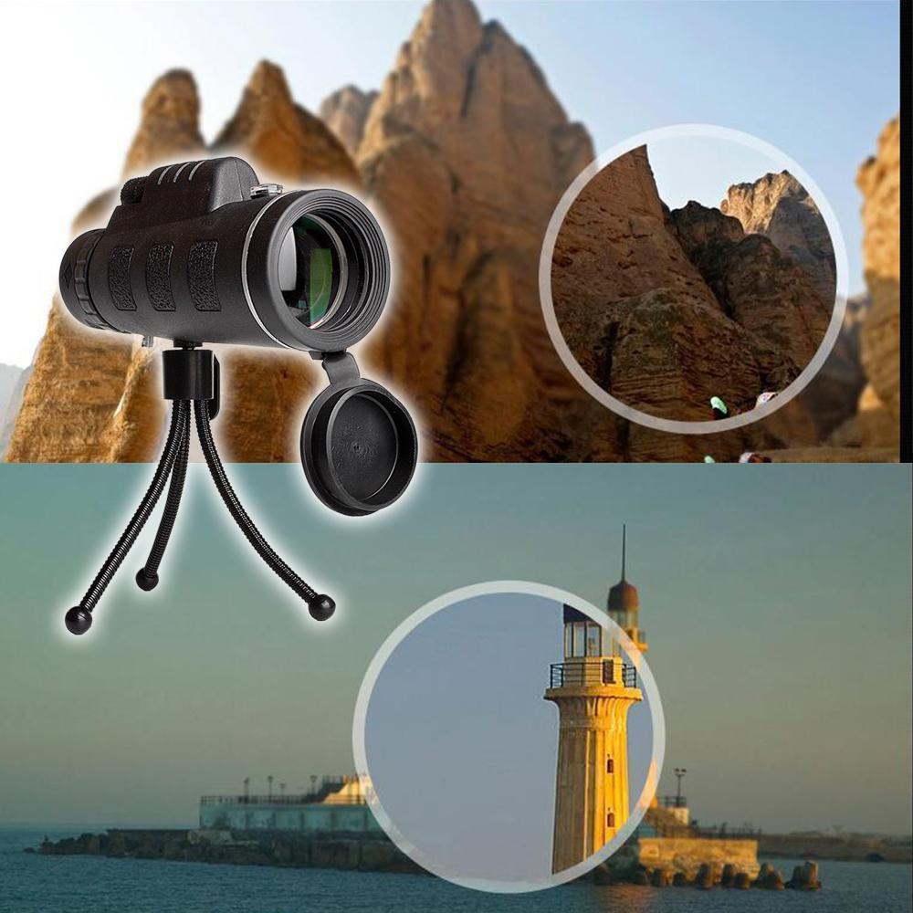 Zoomalis Monokular 12x50 | Handyadapter & Stativ | Wasserdicht & Kompakt | Für Outdoor & Reisen