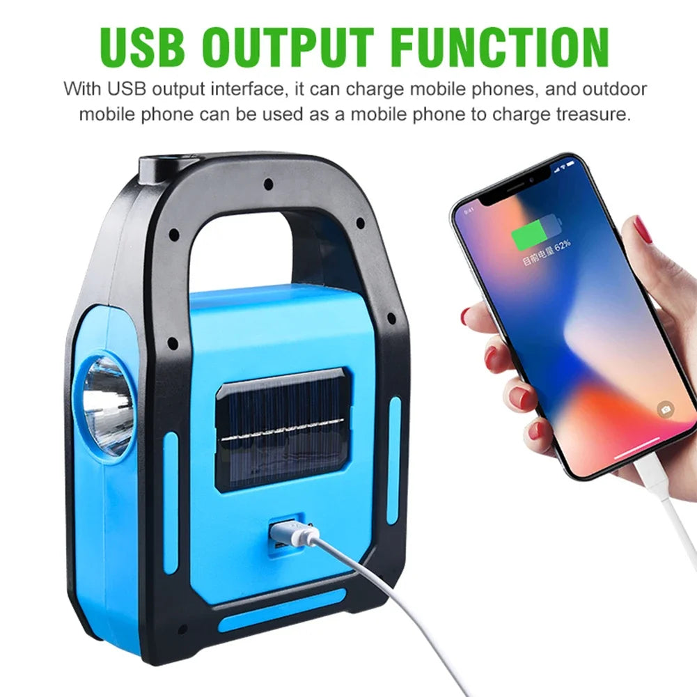 SolarLite Max | 3-in-1 Solarlampe & Powerbank | Outdoor-Ready | USB & Solar