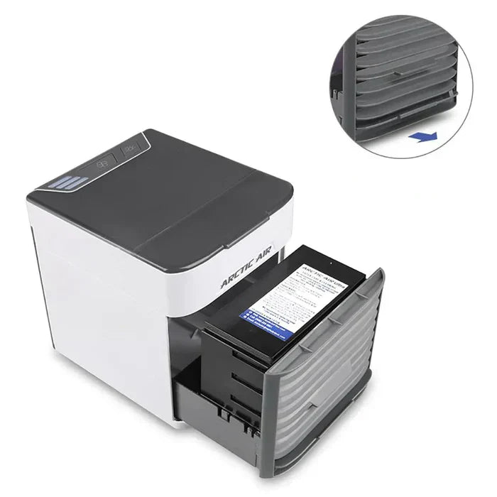 BreezeSphere Mini Klimagerät | 3-in-1 Kühlung & Befeuchtung | Kompakt & Leise | Mit LED-Nachtlicht | Für Zuhause & Büro