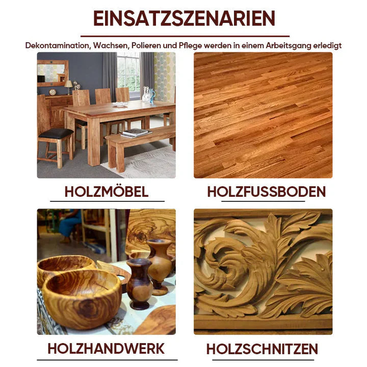 TimberGlanz Holzpflege | Tiefenwirksam & Wetterfest | Unsichtbare Schutzversiegelung | Transparent