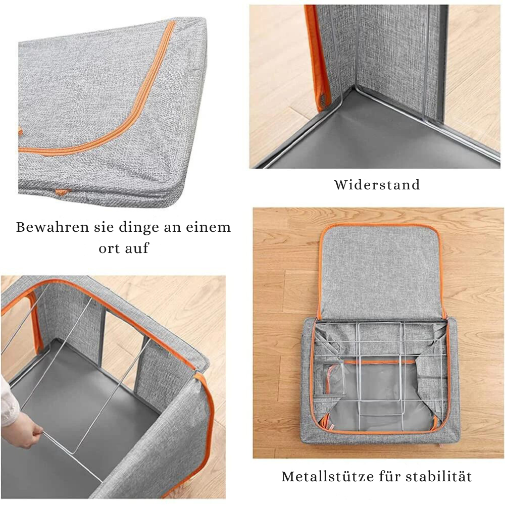 50% RABATT | FoldiView - Zusammenklappbare Aufbewahrungsbox mit Metallrahmen und Fenstern [Letzter Tag Rabatt]