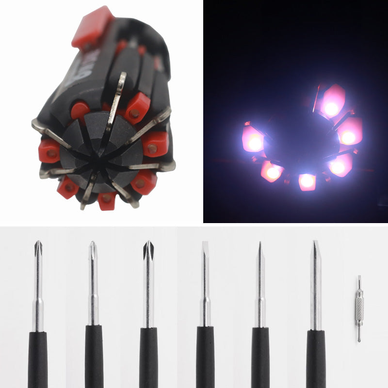 BrightScrew - 8-in-1-Schraubendreher mit LED-Taschenlampe [Letzter Tag Rabatt]