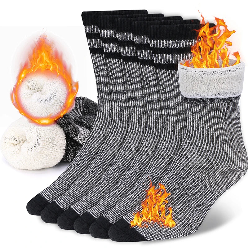 NordWool Merinowollsocken 3er-Pack | Dicke & warme zusätzliche Schicht | Langlebig, atmungsaktiv | Ideal für Arbeit, Wandern & Outdoor-Einsatz