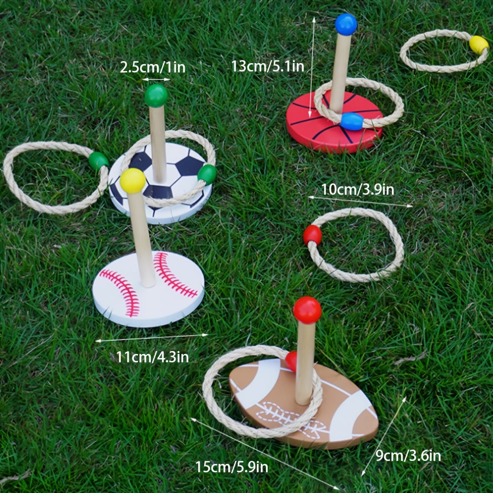 FunToss | Outdoor Wurfspiel für Kinder & Erwachsene | 12-teiliges Set mit Sportmotiven | Für Garten, Park & Familienfeste