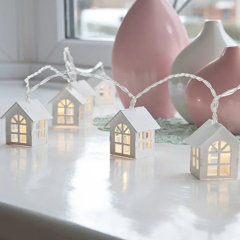 LumiHaus | LED-Lichterkette mit Hausmotiv | Warmweiß 1,5 m | Dekoration für Weihnachten, Party & Hochzeit