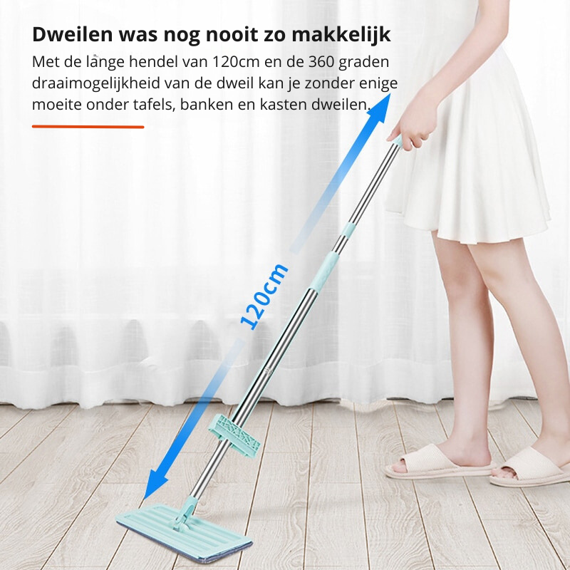 SweepMaster Pro Wischer | Innovativer Knickmechanismus | Kein Eimer nötig | Wiederverwendbare Mikrofaser-Pads | Ideal für schnelle Reinigungen