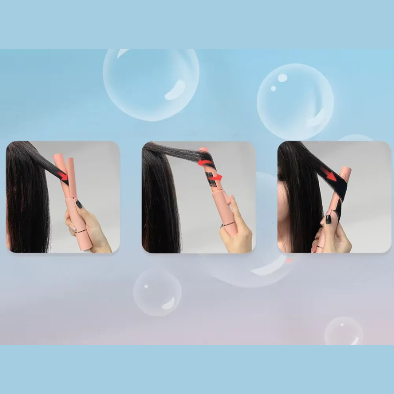 SilkWave | Kompakt-Lockenstab | Reisegröße, Keramik, Sicher | Perfekte Locken unterwegs