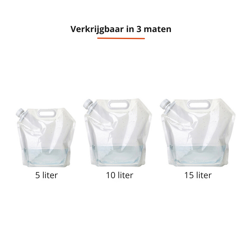 ClearHydroGo | Faltbare Wassertragetasche | 3 Größen & Tragegriff | Outdoor, Camping & Reisen
