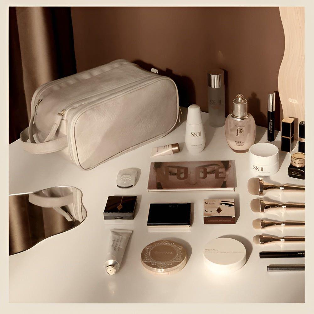Glamora Kosmetiktasche | Eleganter Make-up Organizer | Wasserabweisendes Nylon | Ideal für Reisen