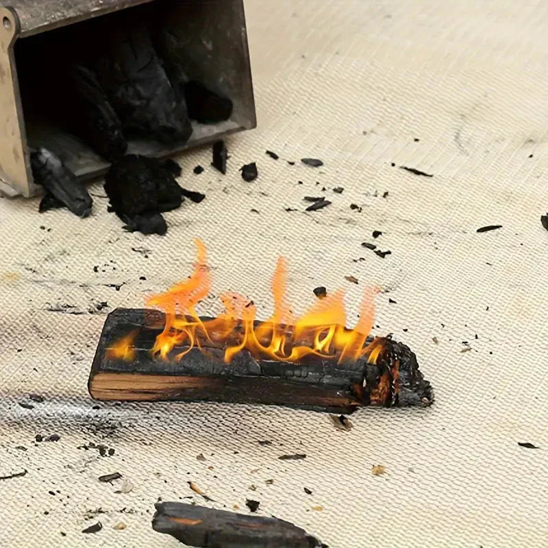 FireGuard Pro Feuerschutzmatte | Hitzebeständig & Funkenfest | Für BBQ & Feuerschalen | 100×100 cm