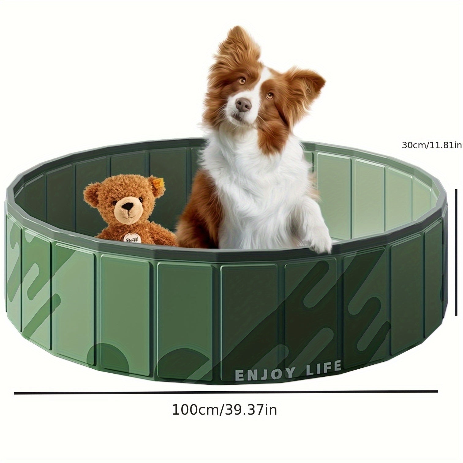 PooLino Splash | Faltbar & Robust | Krallenfestes PVC | Für Kleine & Mittlere Hunde | Ohne Aufpumpen