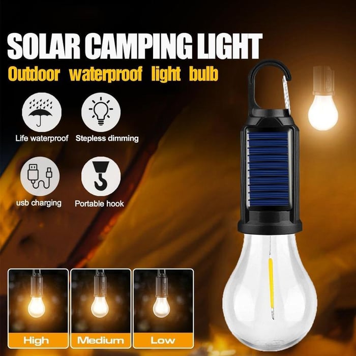 SolariLite™ – Kompakte LED-Campinglampe mit Solarladung