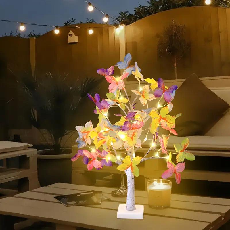 Florya Butterfly Lampe | LED Warmweiß | USB & Batterie | Deko für Zuhause & Feste
