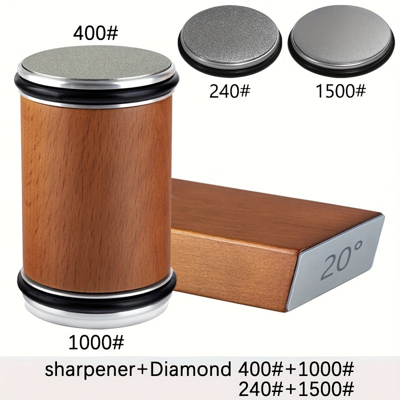 SharpSmith | Diamant-Schleifstein-Set | Magnetische Halterung & Winkelwahl 15°/20° | Für Messer & Werkzeuge in Küche und Werkstatt