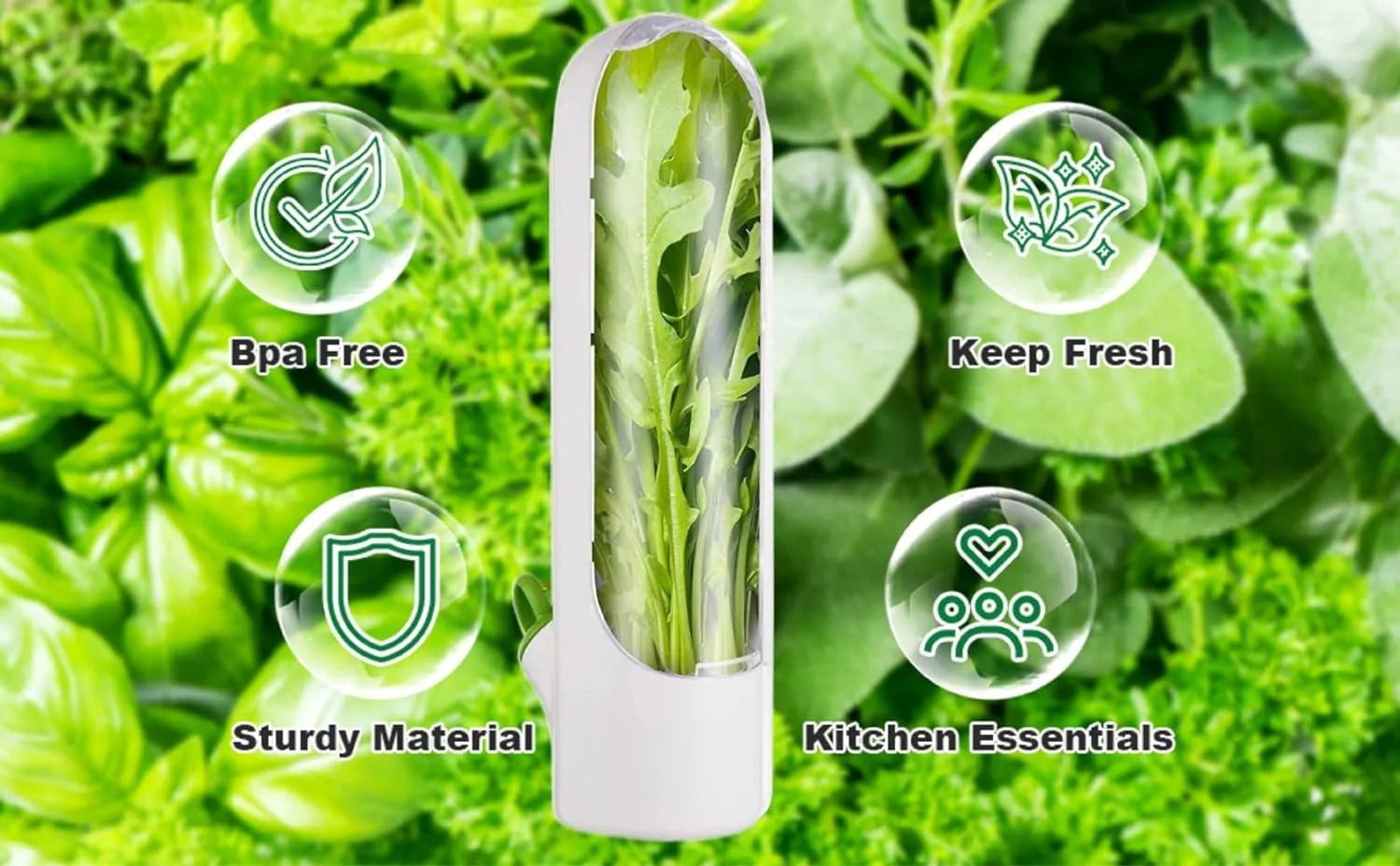 1+1 GRATIS | HerbPod - Frischhaltebehälter für Gemüse und Kräuter [Letzter Tag Rabatt]