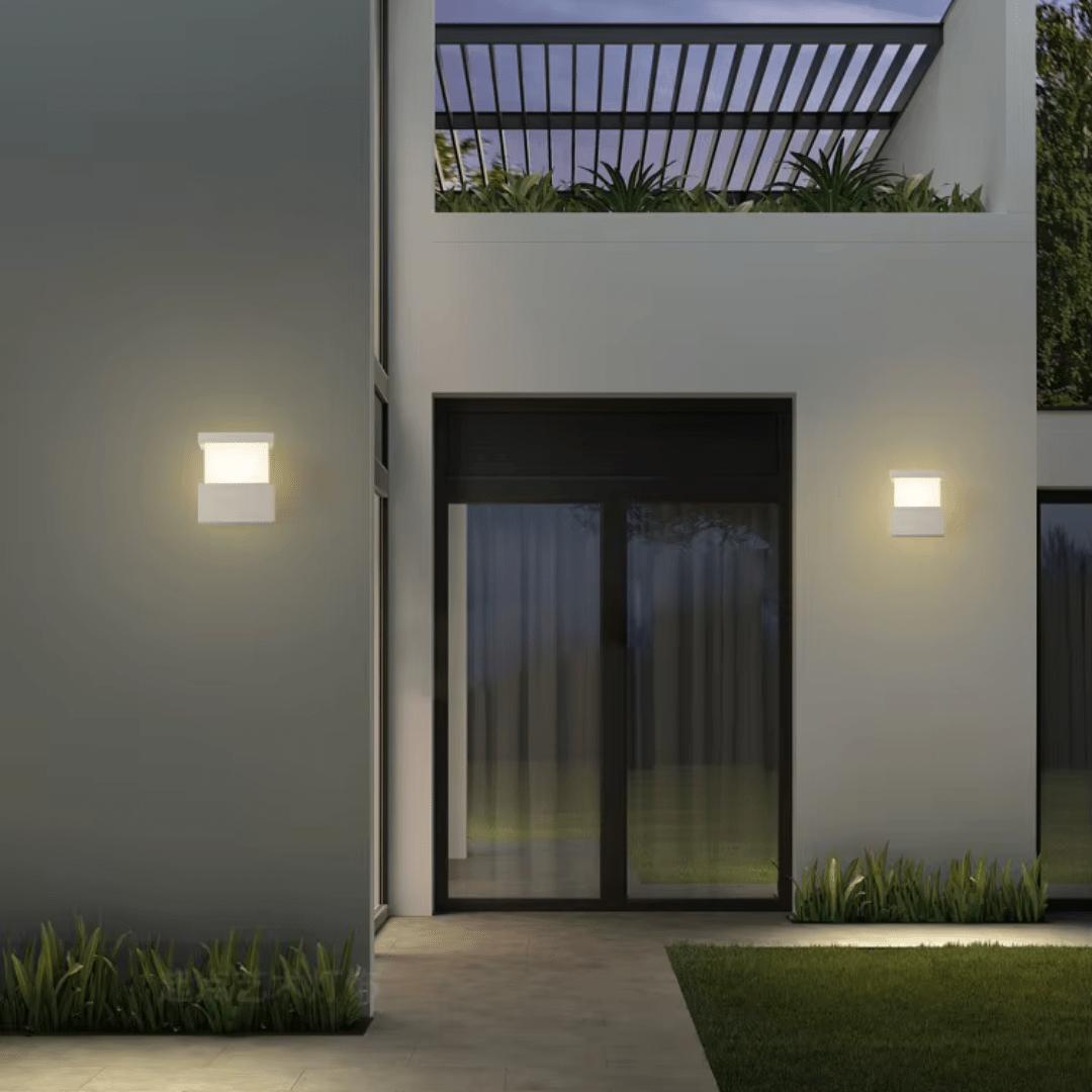 ClarioLux LED Wandleuchte | Außenbeleuchtung in Weiß | Wetterfest & modern | Für Garten, Balkon & Hauswand | Sparsame LED-Technik