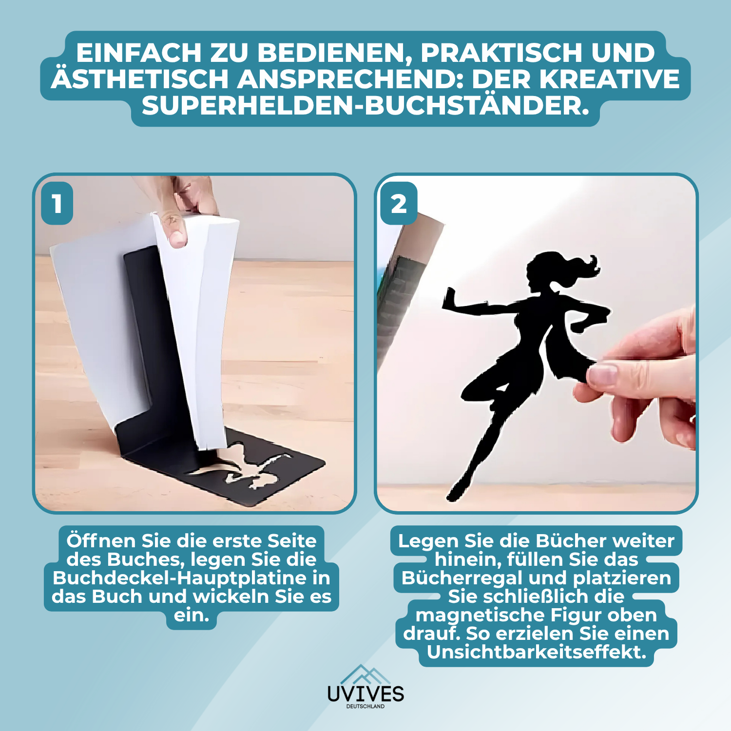 HeroHold – Die Superhelden-Buchstützen
