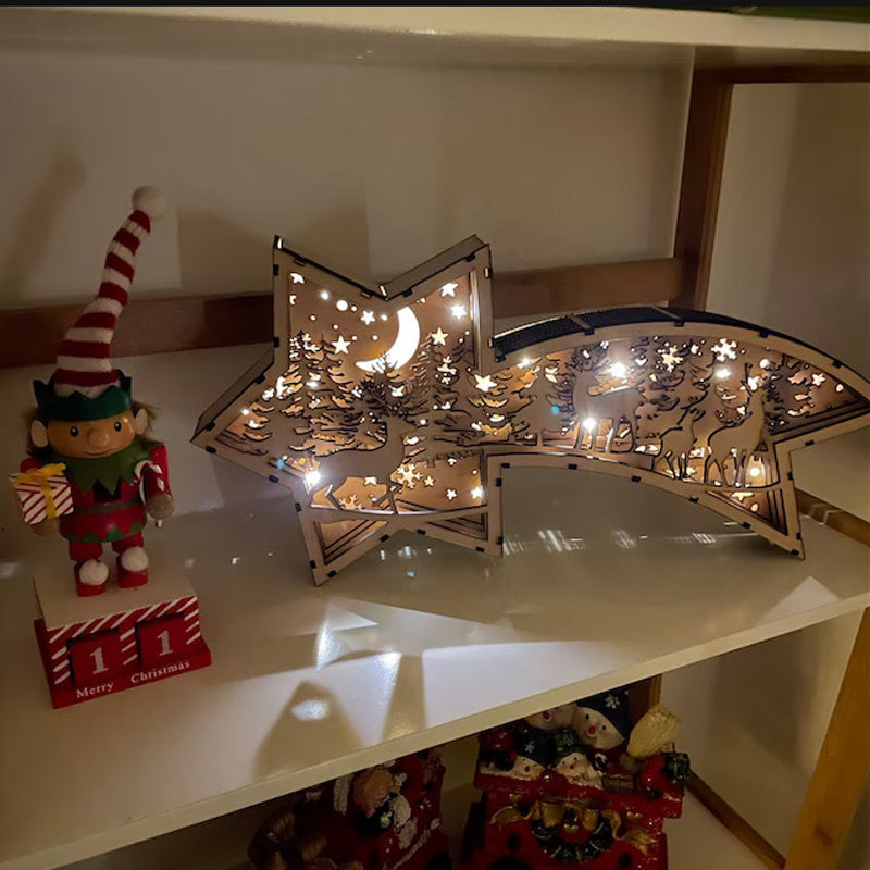 StarWood™ - LED-Weihnachtssterne aus Holz [Letzter Tag Rabatt]