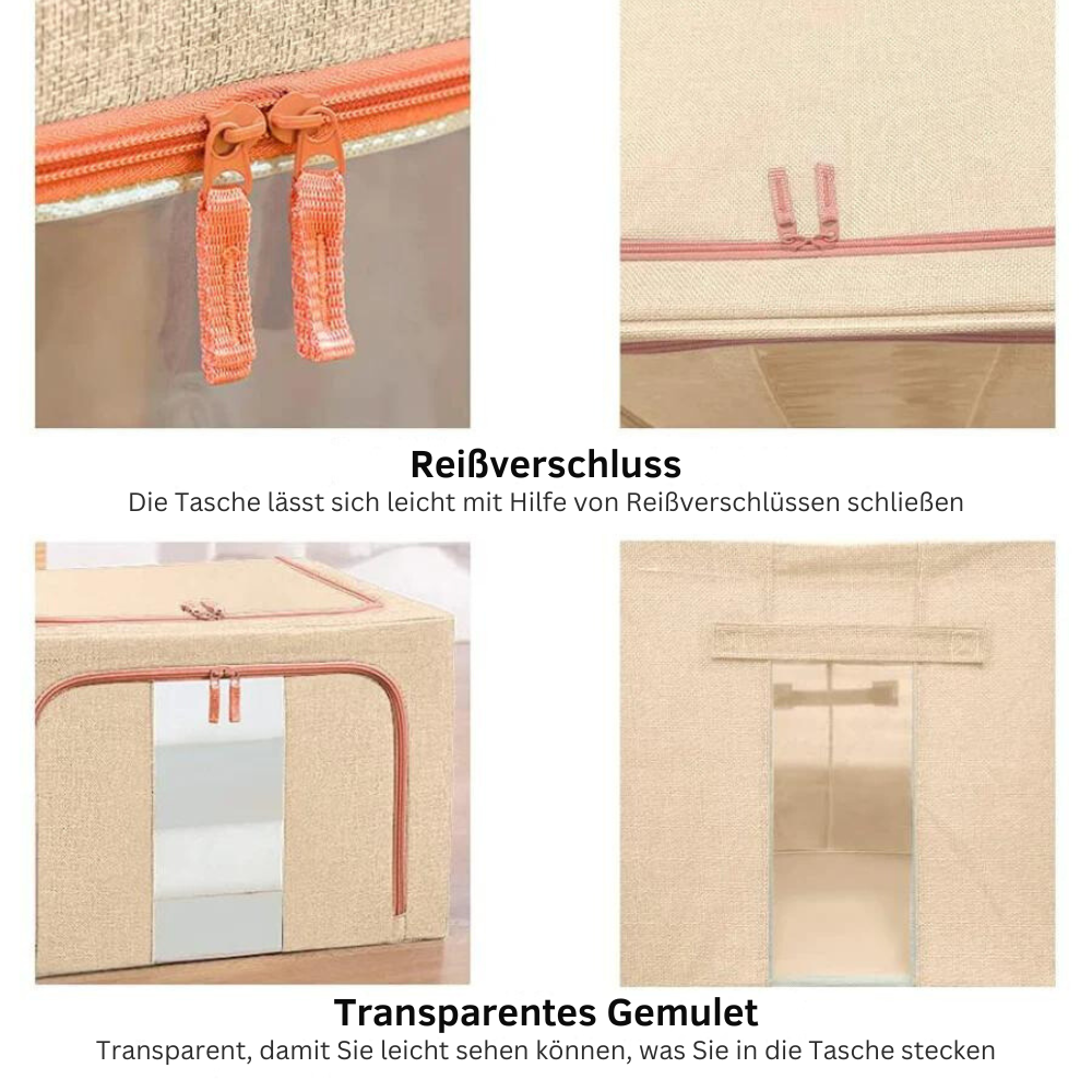 50% RABATT | FoldiView - Zusammenklappbare Aufbewahrungsbox mit Metallrahmen und Fenstern [Letzter Tag Rabatt]