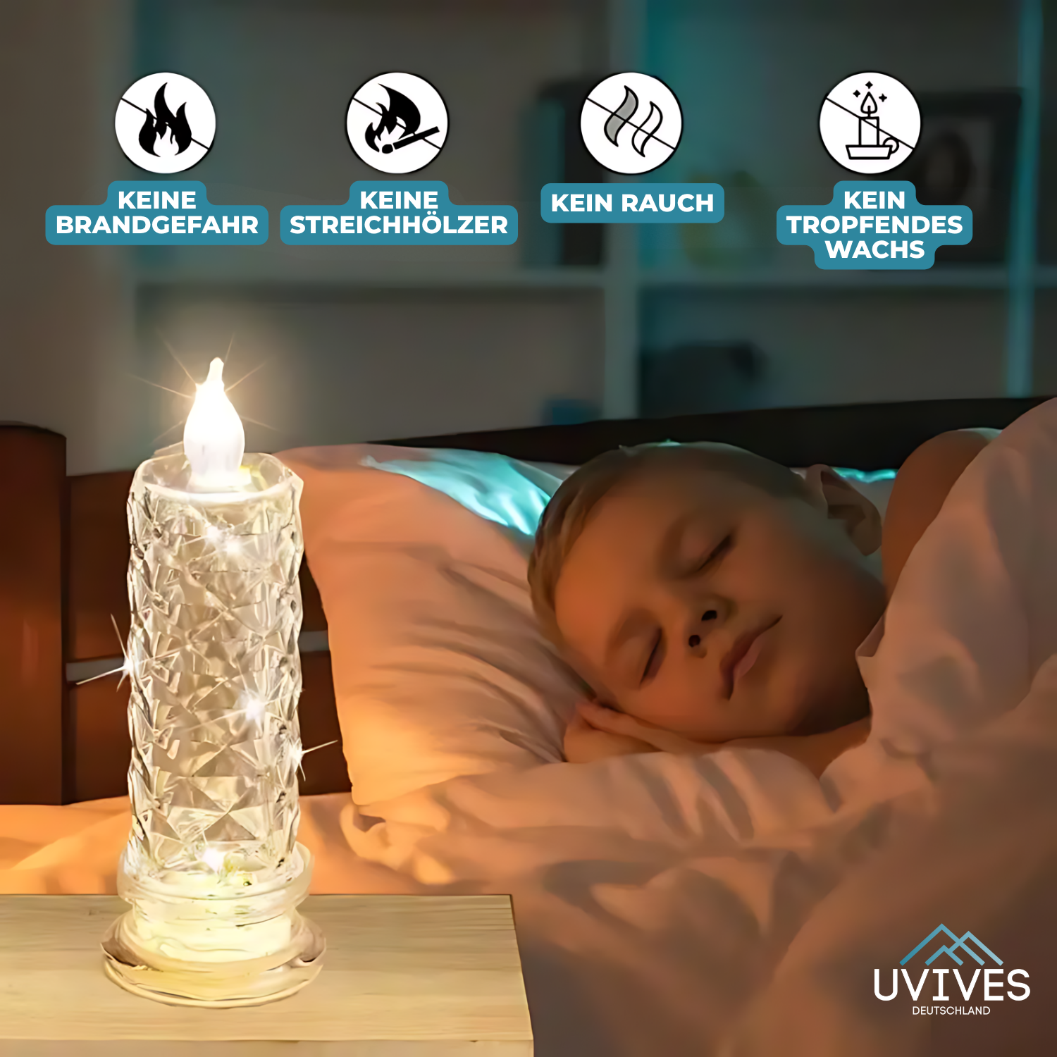 2+2 GRATIS | CrystalGlow – LED Kerzen mit funkelndem Kristall-Effekt!
