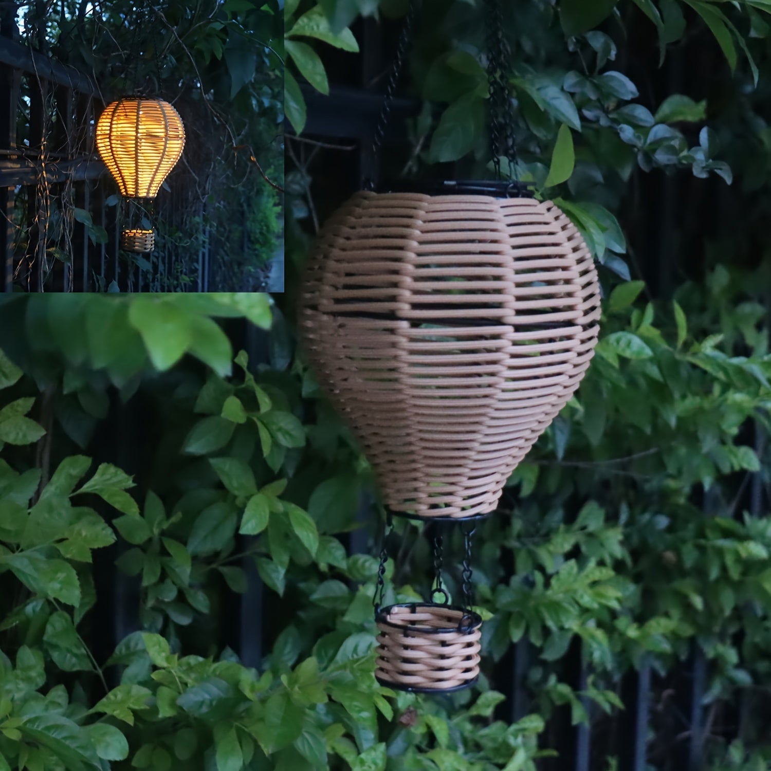 Luminario Balloon Light | Solarbetriebene Gartenleuchte | Warmweißes Licht | Einfach Aufhängen