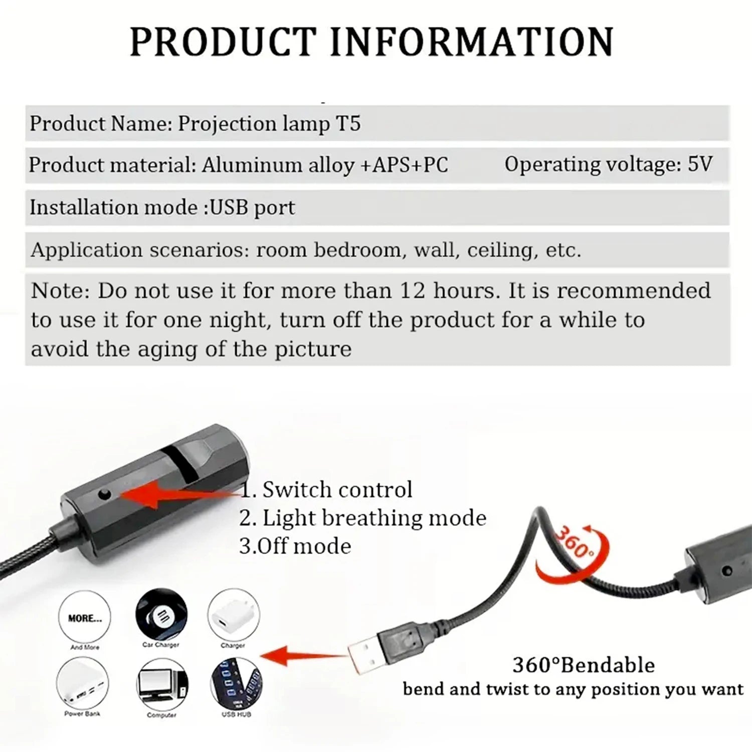 LumiNoël Weihnachtsbaum-Projektorlampe | Zauberhafter LED-Projektor mit Schneeflocken & festlichen Motiven | Festliche Raumbeleuchtung