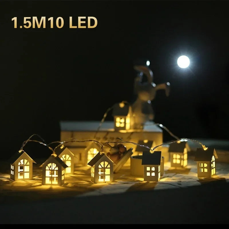 LumiHaus | LED-Lichterkette mit Hausmotiv | Warmweiß 1,5 m | Dekoration für Weihnachten, Party & Hochzeit