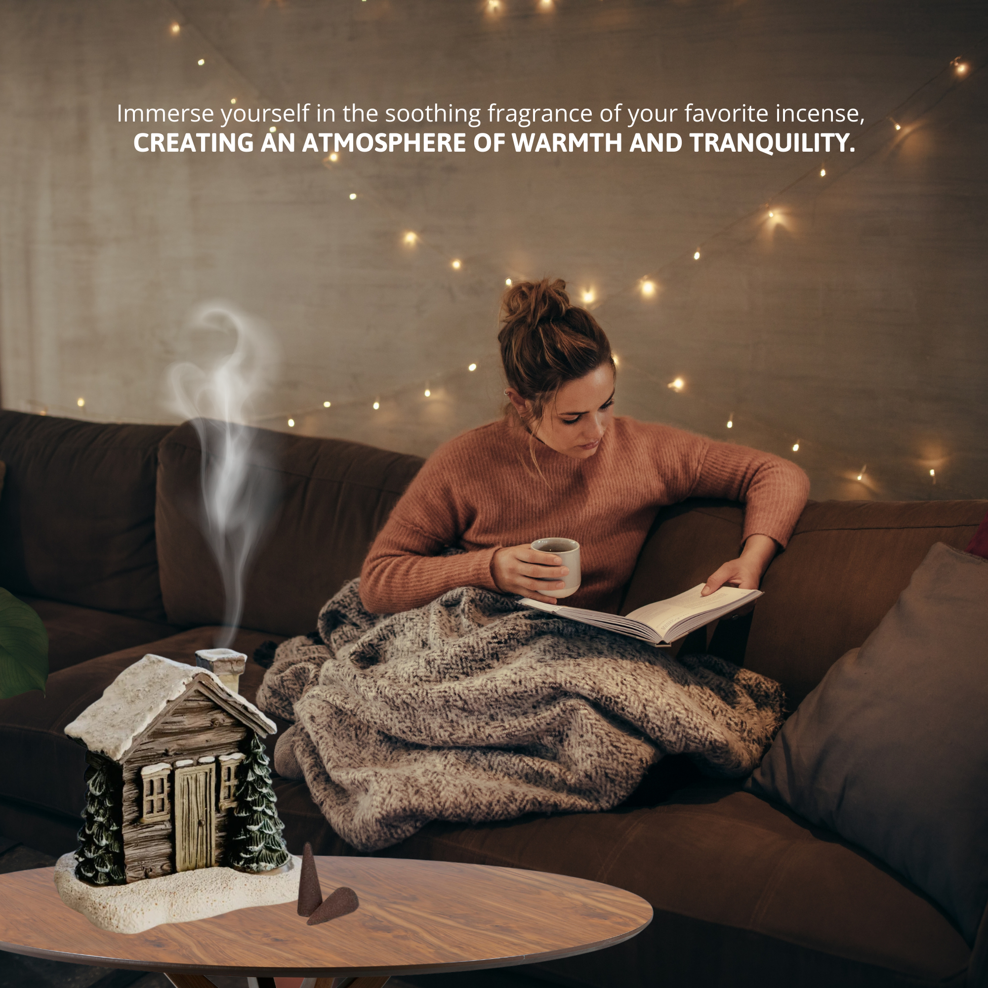 CozyHouse™ - Blockhaus Räuchergefäß + 2 GRATIS Räucherkegeln [Letzter Tag Rabatt]