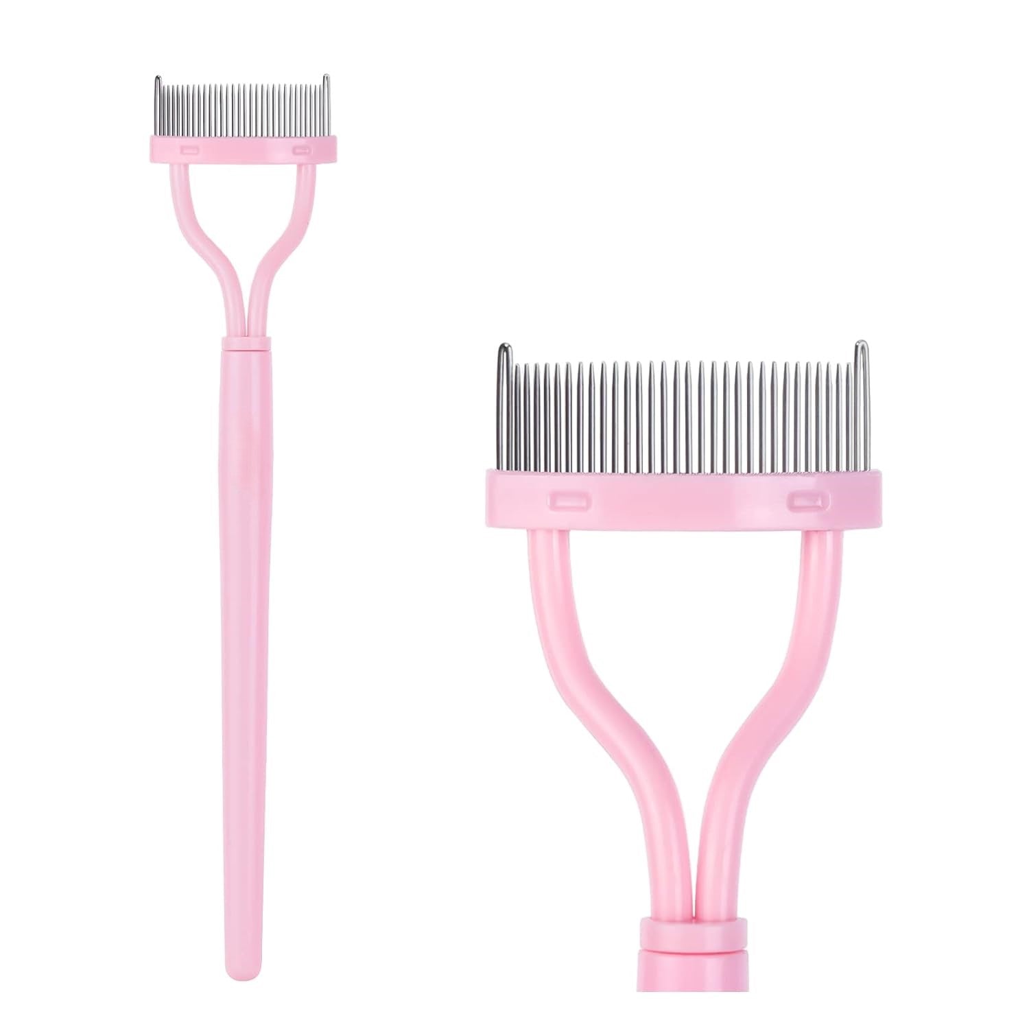 LashPerfection Wimpernkamm & Mascara-Bürstchen | Klümpchenfreie Anwendung | Ergonomisch Gebogen | Mit Schutzkappe