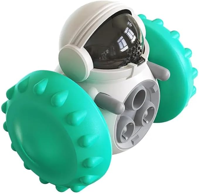 PlayPaws Futterroboter für Hunde & Katzen | 3-in-1 Spiel, Intelligenz & Snackspaß | Selbstbalancierend & Ohne Batterien