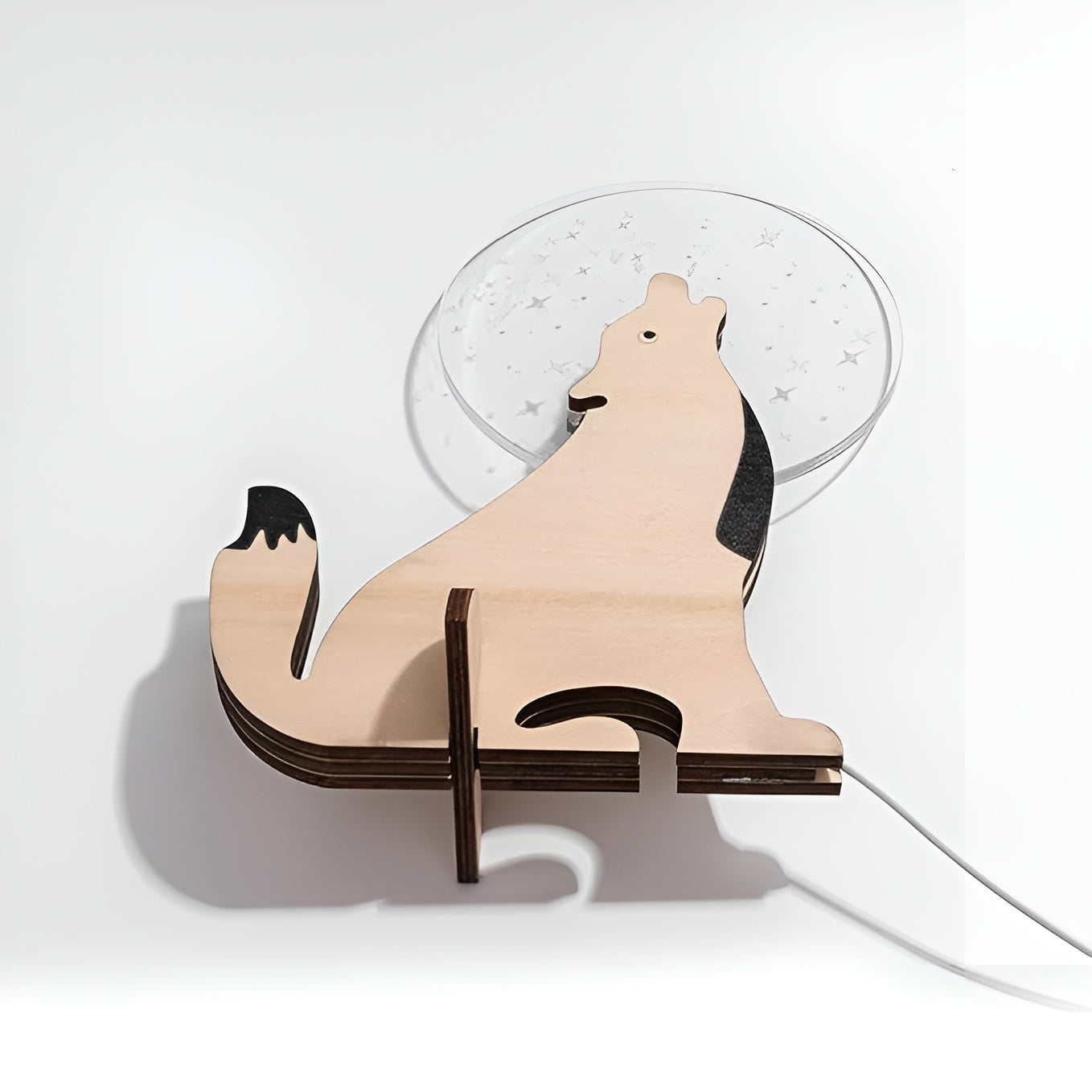 Luminimo Herzlicht | Kinder-Nachtlampe aus Holz | Warmweißes LED | USB-Betrieb