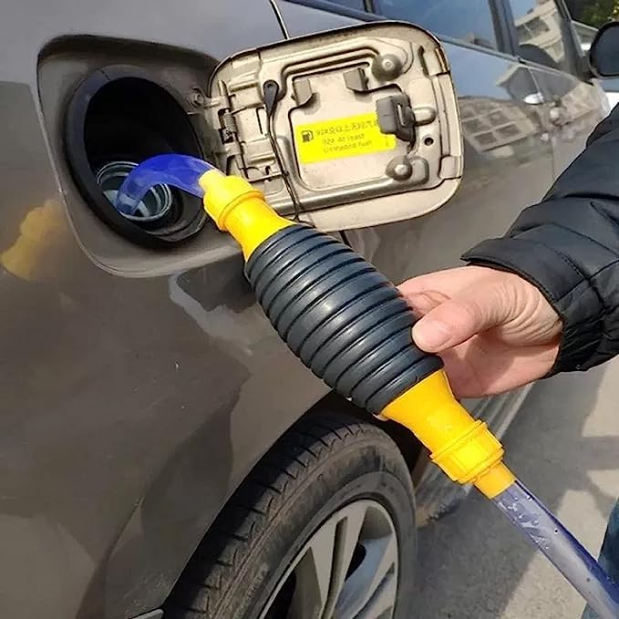 PumpMate Flüssigkeitspumpe | Manuell & Stromfrei | Für Benzin, Diesel, Wasser, Öl | Mobil & Tropfsicher