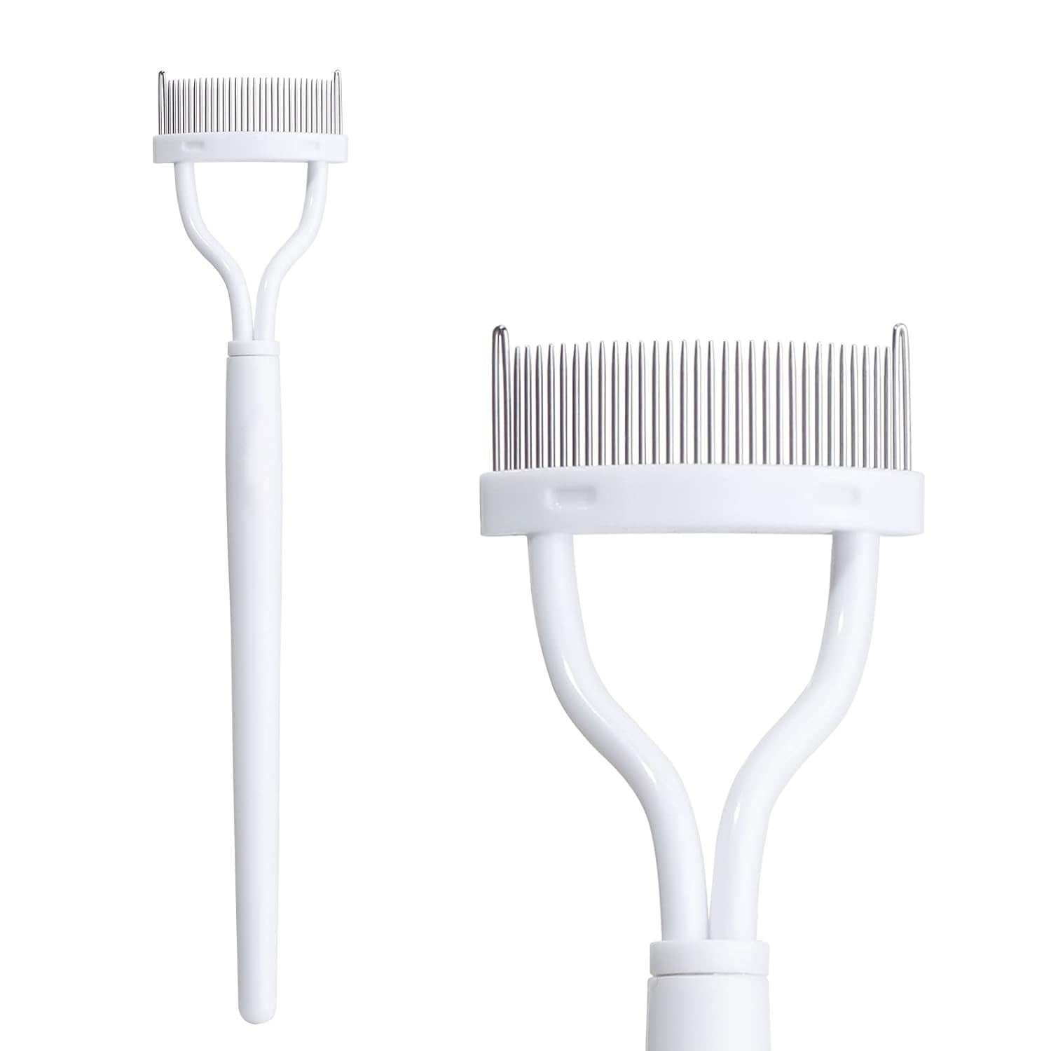 LashPerfection Wimpernkamm & Mascara-Bürstchen | Klümpchenfreie Anwendung | Ergonomisch Gebogen | Mit Schutzkappe