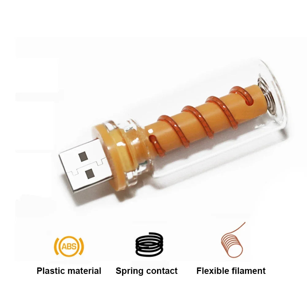 LumiGlow USB Ambientebeleuchtung | Berührungsempfindliche Dimmung & Tragbar | LED-Filament Mini-Glaslampe | Ideal für Auto, Schlafzimmer & Reisen